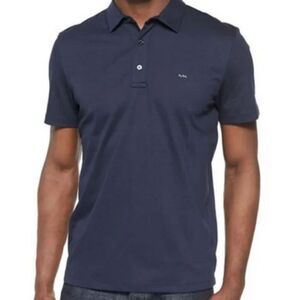 Michael Michael Kors Navy Short Sleeve Knit Polo